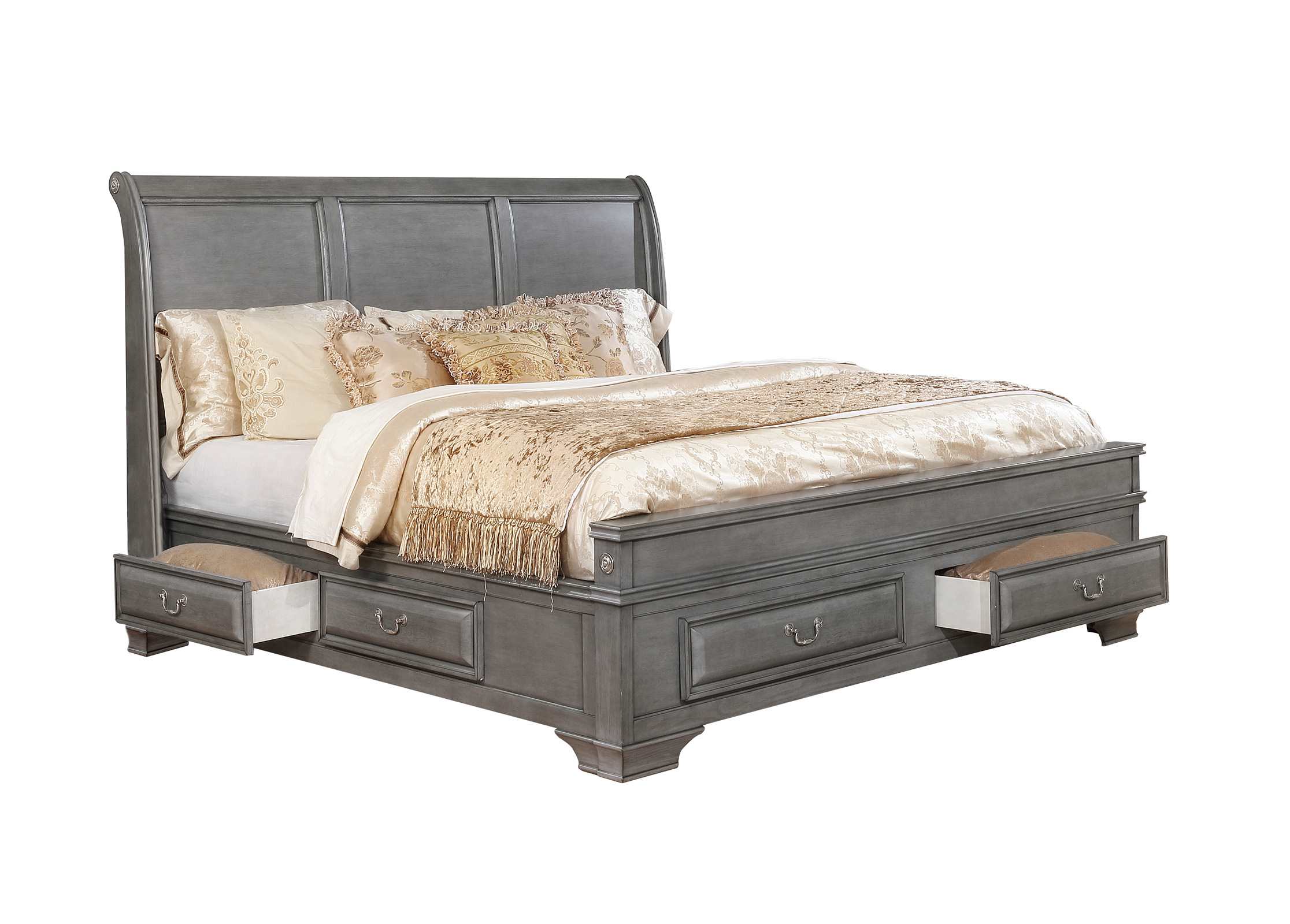 Milton Bed Grey 1701