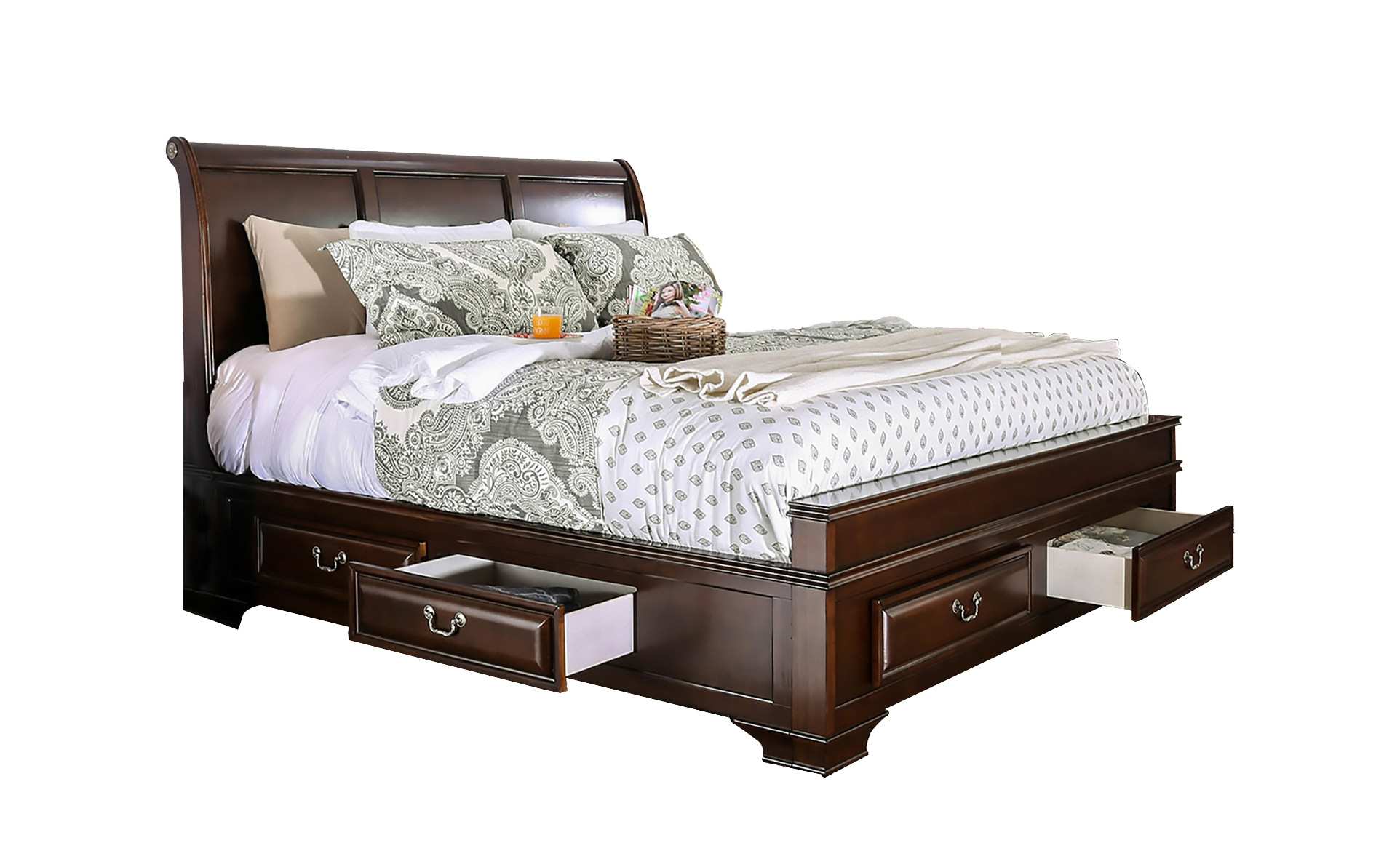 Milton Bed  Cherry Brown 1701