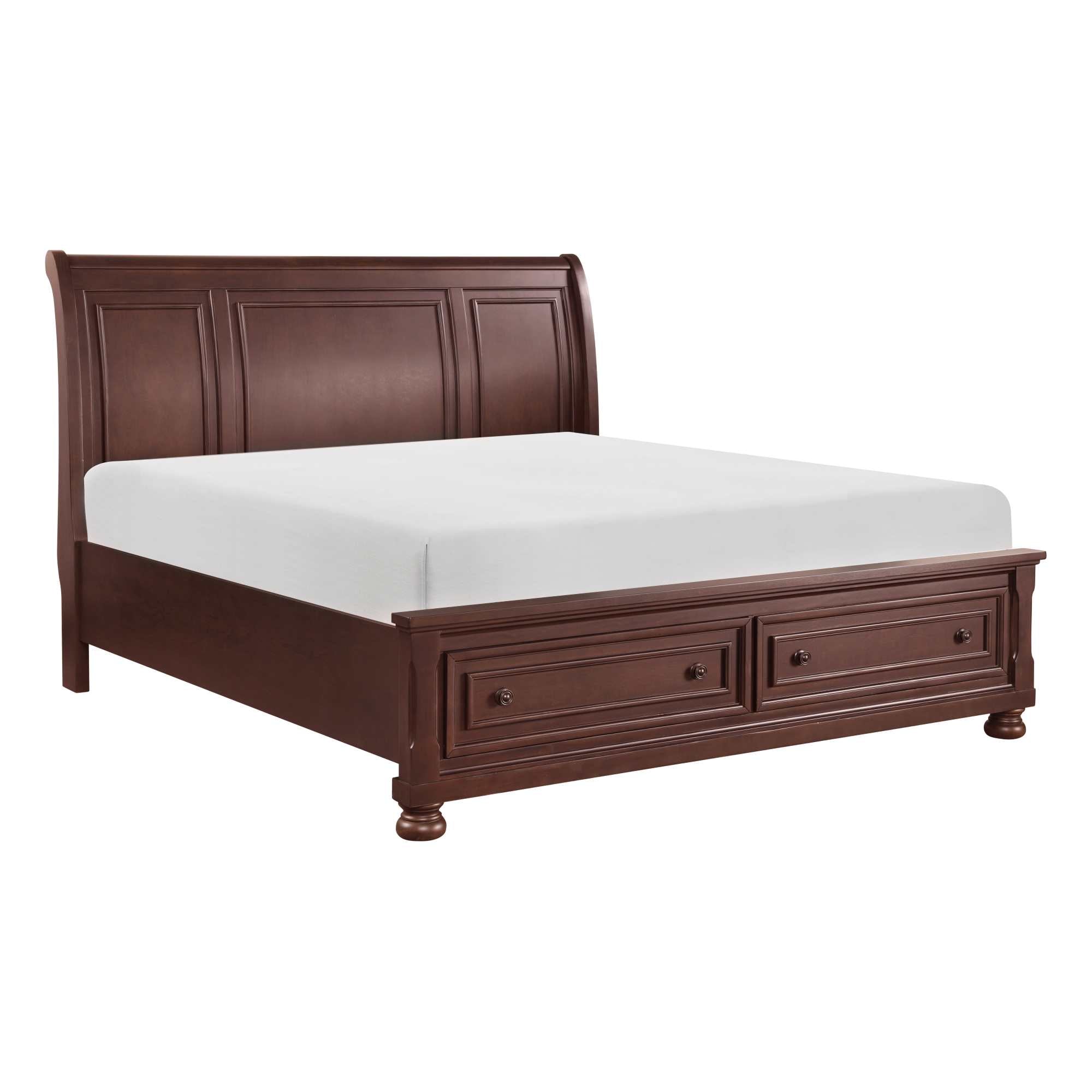 Begonia Storage Bed With Sleigh Headboard Cherry 1718NC