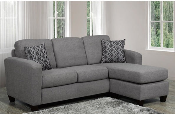 Canadian Made Reversible Sectional Sofa Lyons Charcoal 1775