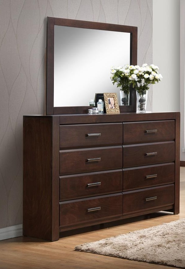 Athens Wooden Dresser & Mirror Dark Cherry 181