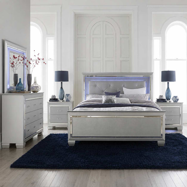Silver Allura 7 PC Bedroom Set 1916