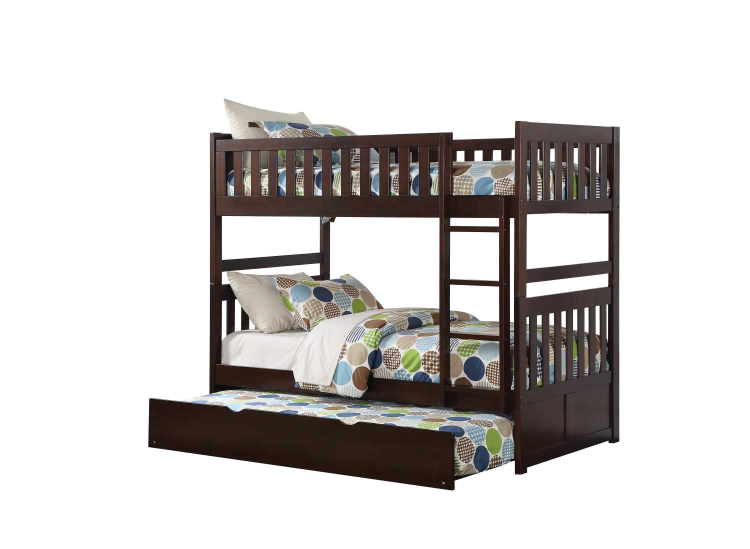 Rove Full Bunk Bed With Trundle Dark Brown 2013 B2013E-R