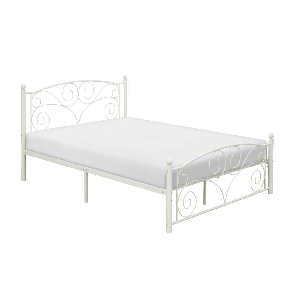 Pallina Full Platform Bed White 2021