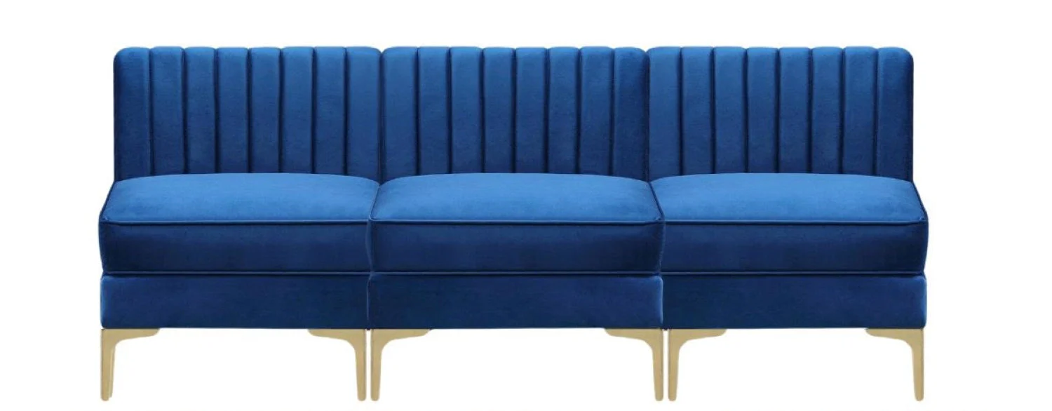 Velvet Fabric Sofa Collection Blue - 2210