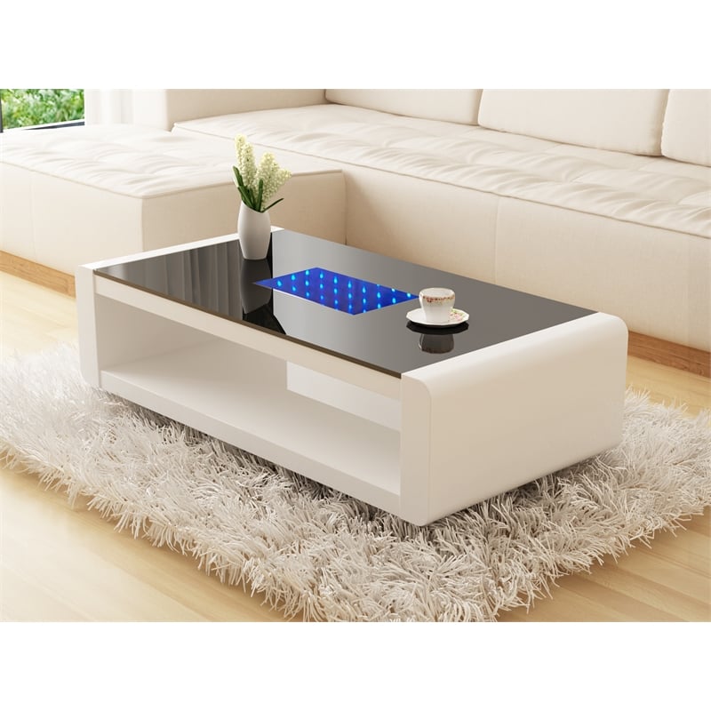 Chelsea LED White Lacquer Coffee table - 829