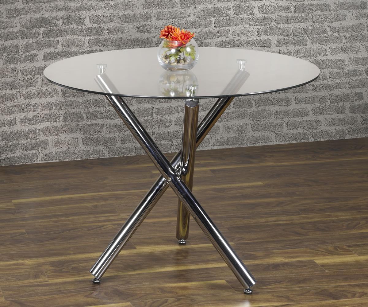 Weston Dining Table with 4 White Chairs DT-811 / C-142
