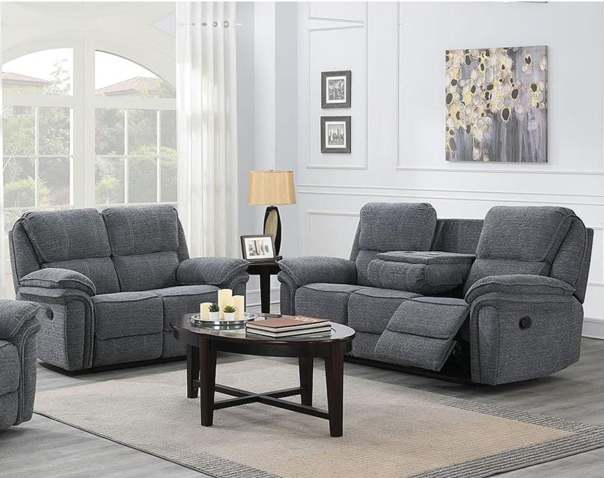 Neal Fabric Recliner Sofa Set Grey 5587 - Floor Model