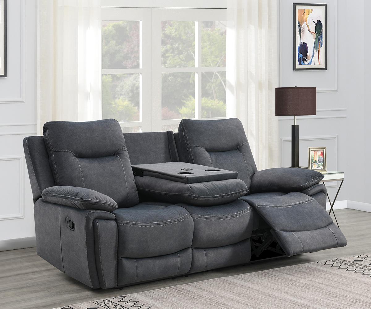 Finley Recliner Sofa Collection in Velour Fabric Material 9777
