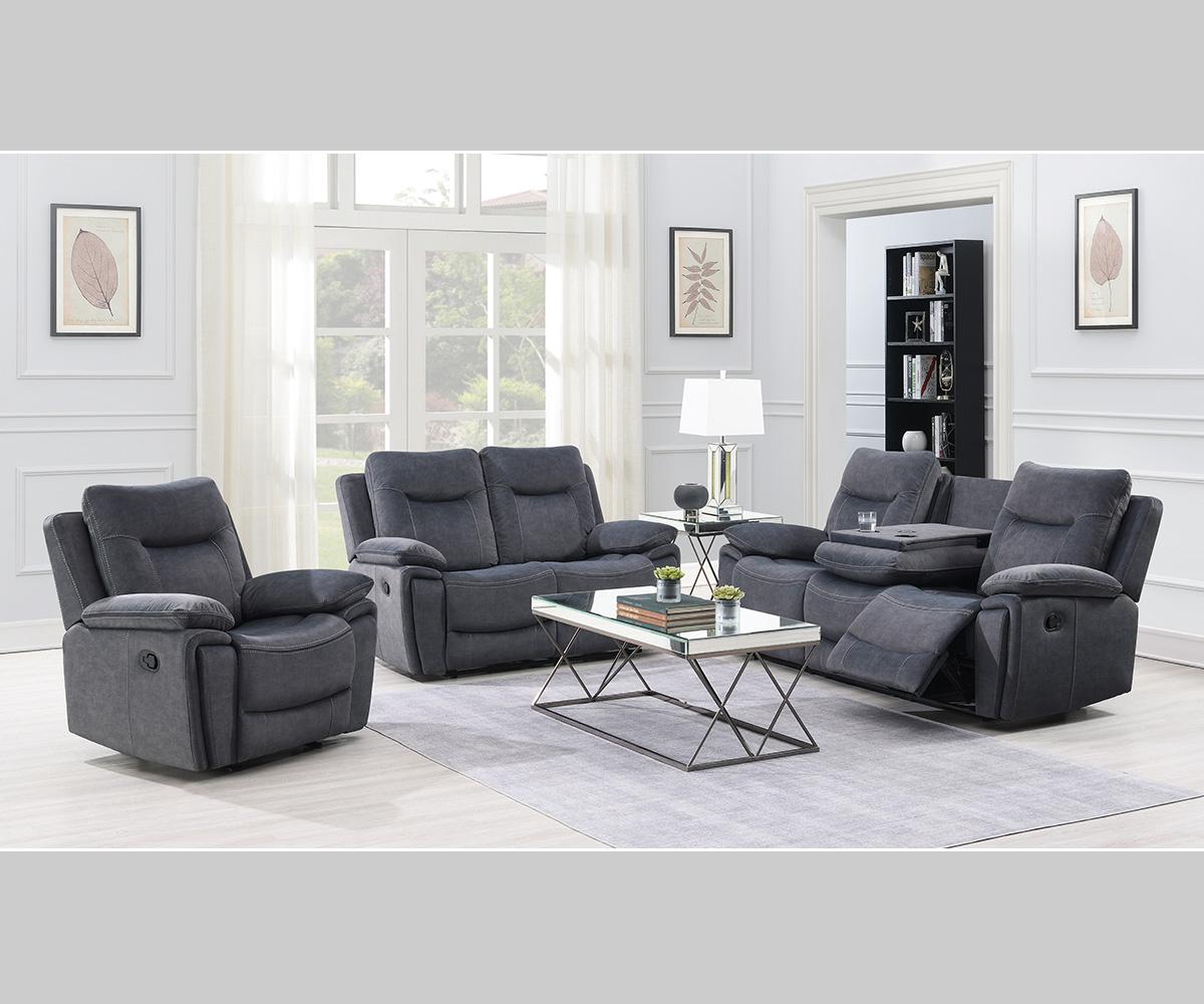 Finley Recliner Collection in Velour Fabric Material 9777