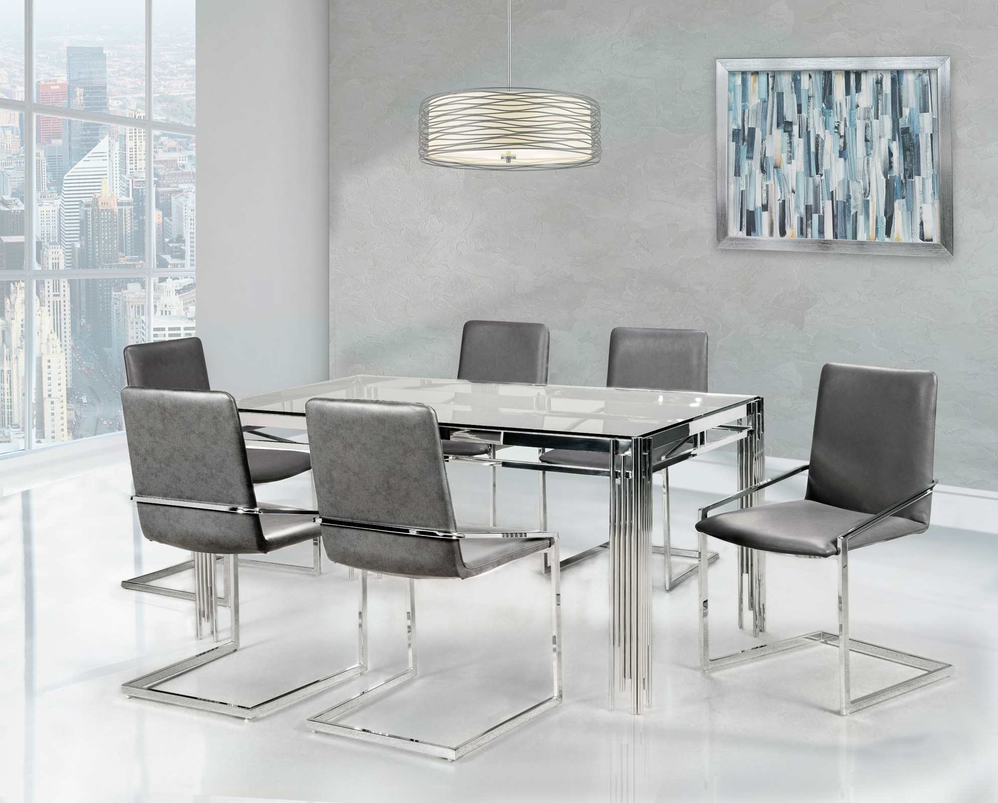 Porfirio Dining Collection Grey 3645-59/3656S