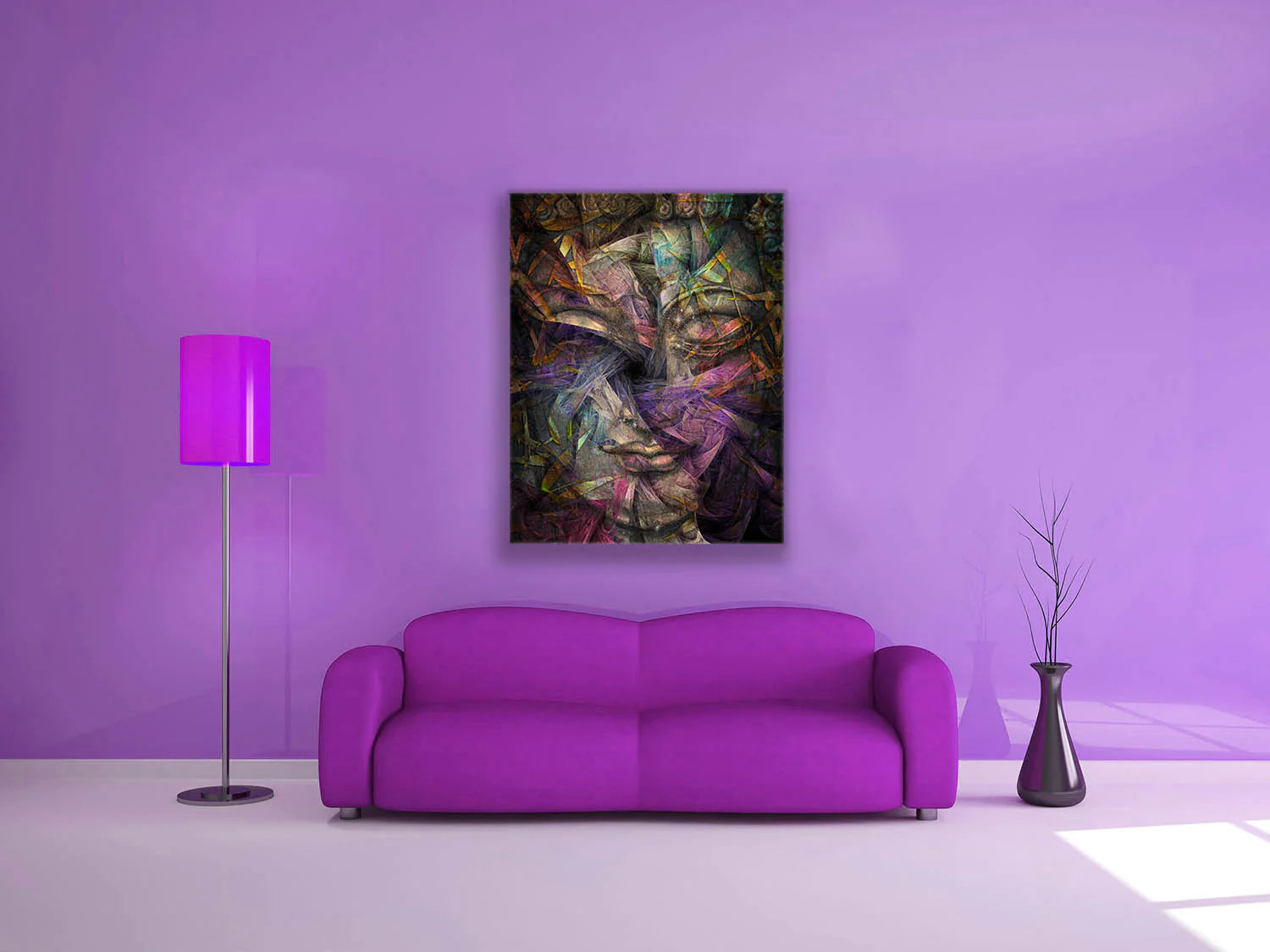 Dimensional Buddha Fine Art Canvas 36" x 48"