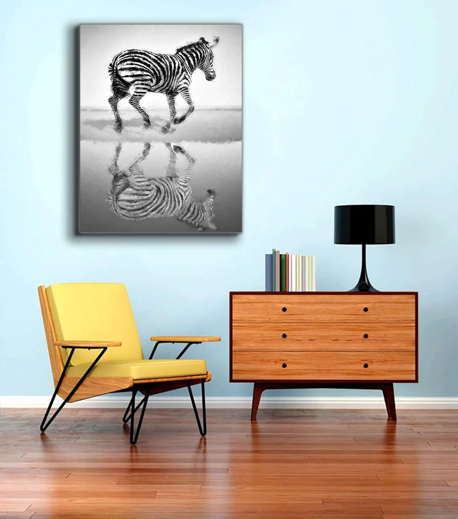 Zebra Canvas Art 36" x 48"