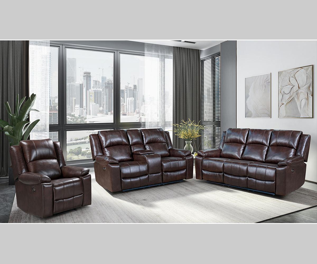 Cassia Power Recliner Sofa 2359 Brown