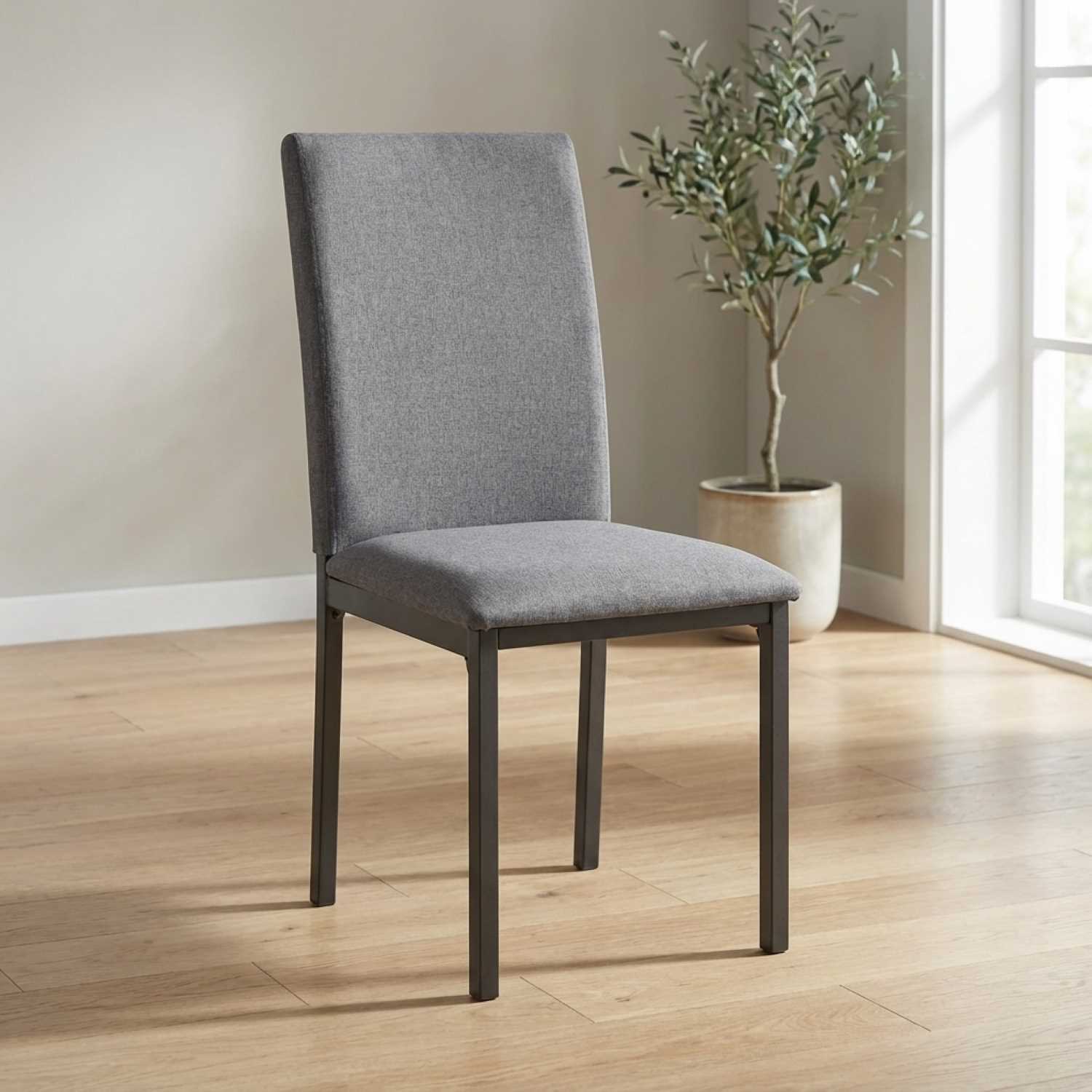 Grey Wooden Top Table with 4 Grey Chairs 1526