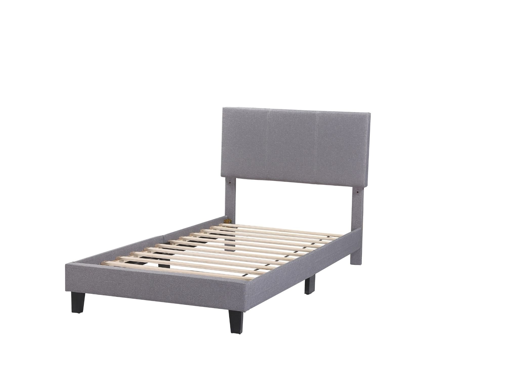 Grey Fabric Platform Bed Delta