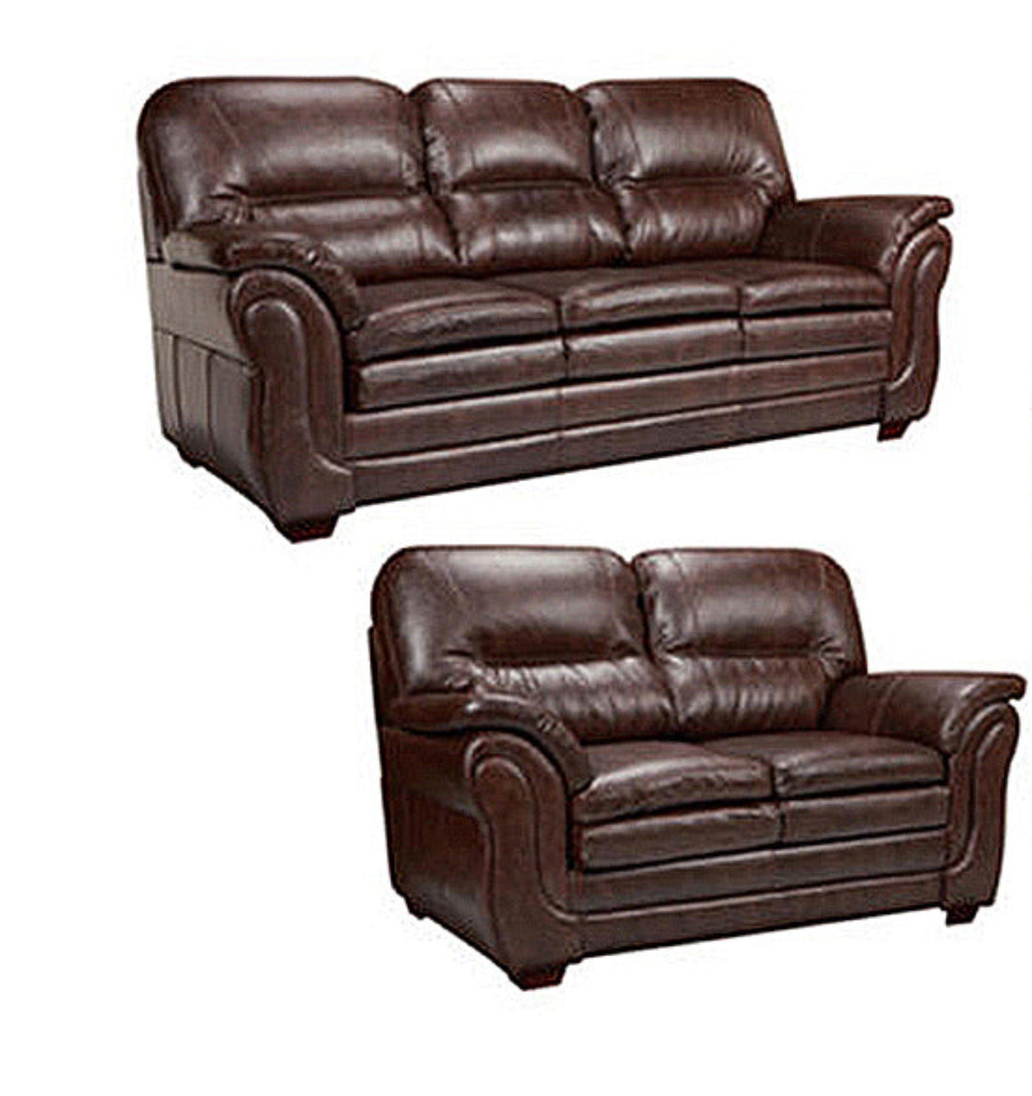 Canadian Made Leather Neptune Umber Loveseat 4000
