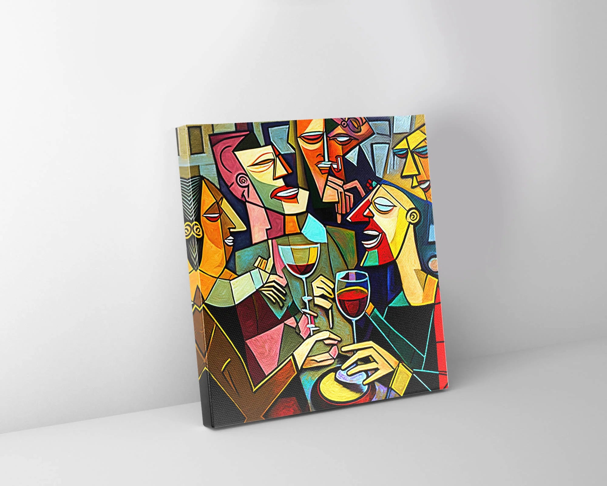 Picasso Drinking Group Canvas Art 40" x 40"
