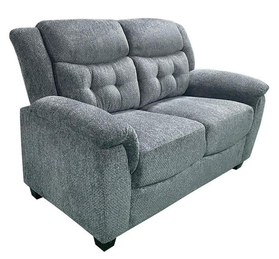 Reese Loveseat Dark Grey Fabric KM2225