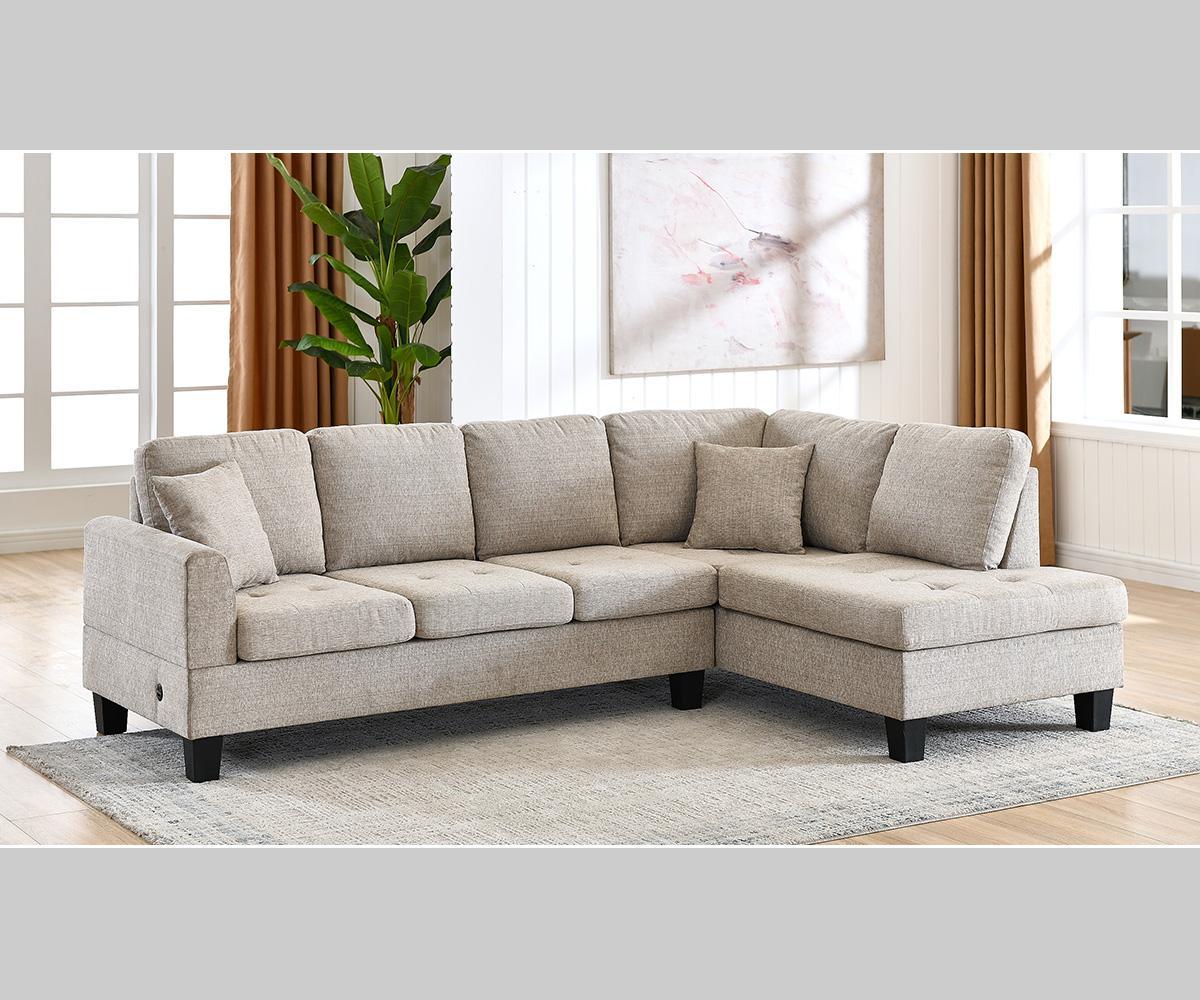 Nolan Fabric Sectional with USB Port 6595