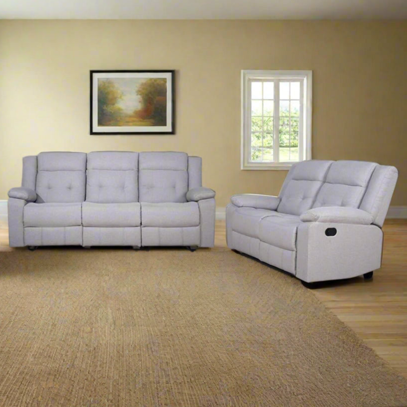 Winstone Grey Fabric Recliner Sofa Set 4965