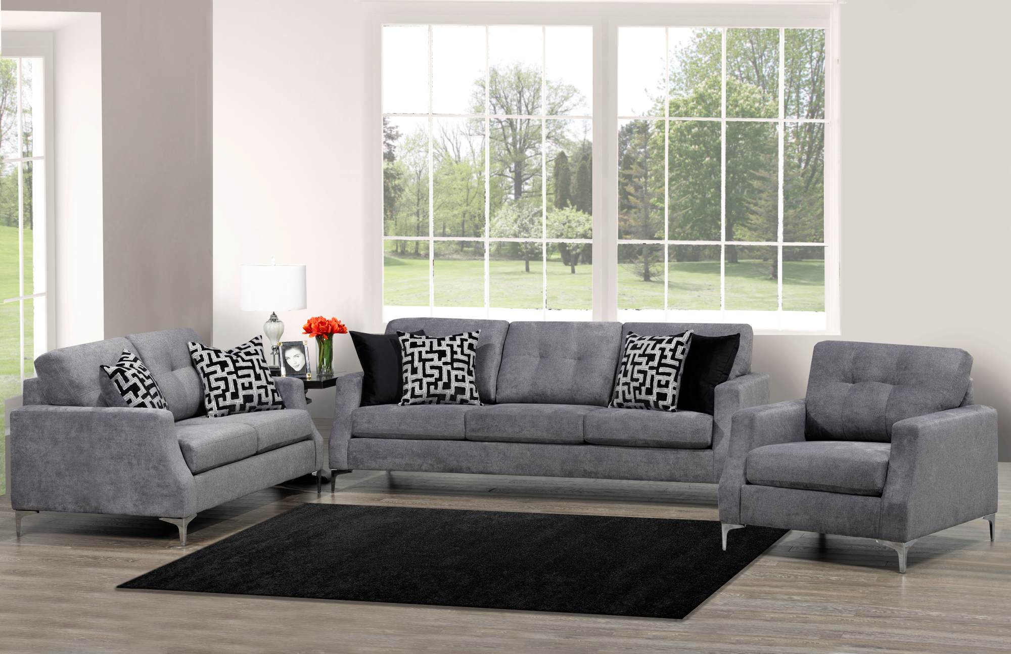 Canadian Made Sofa Collection  In Gibson Graphite-4316