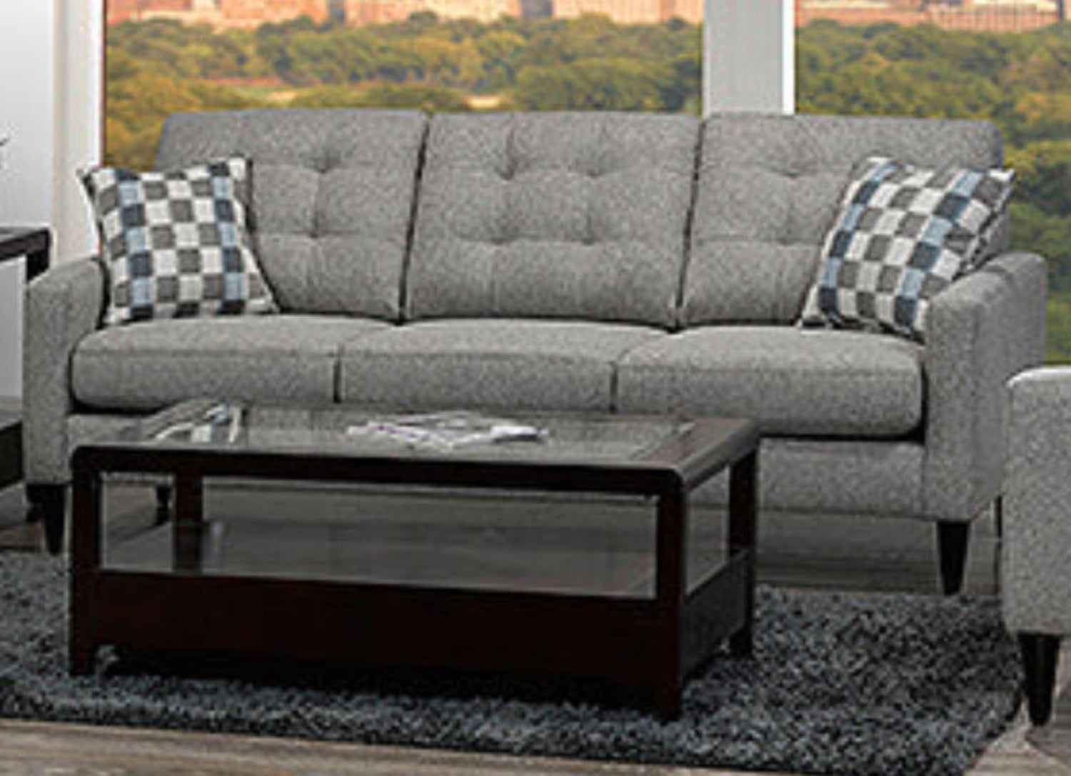 Canadian Made Rebel Ash Fabric Sofa 4326