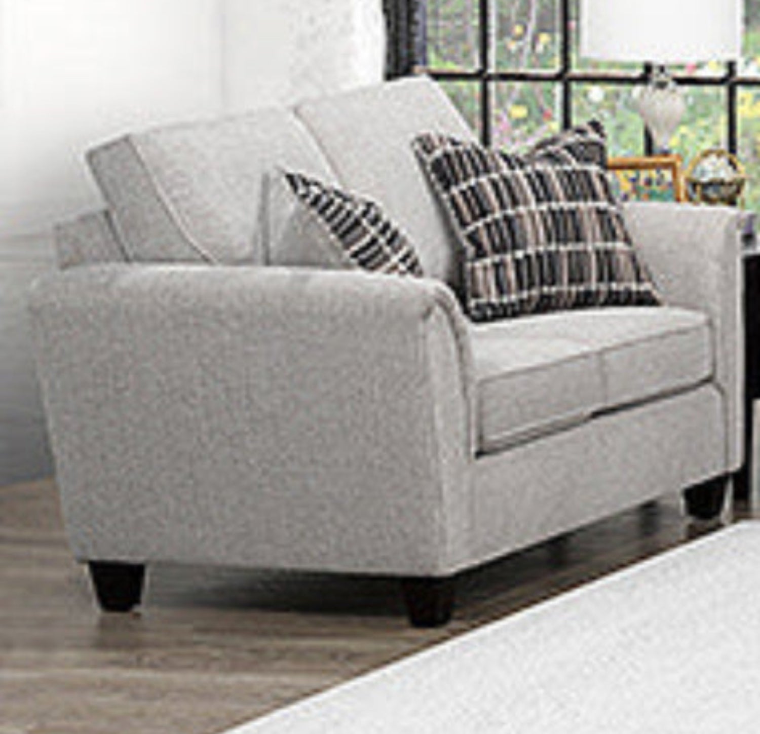 Canadian Made Concan Grey Loveseat 4328
