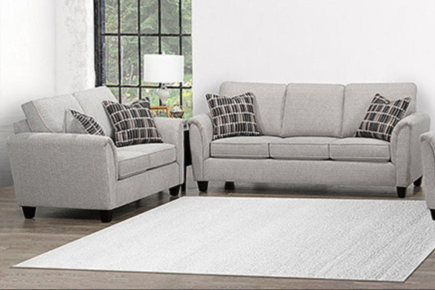 Canadian Made Concan Grey Loveseat 4328