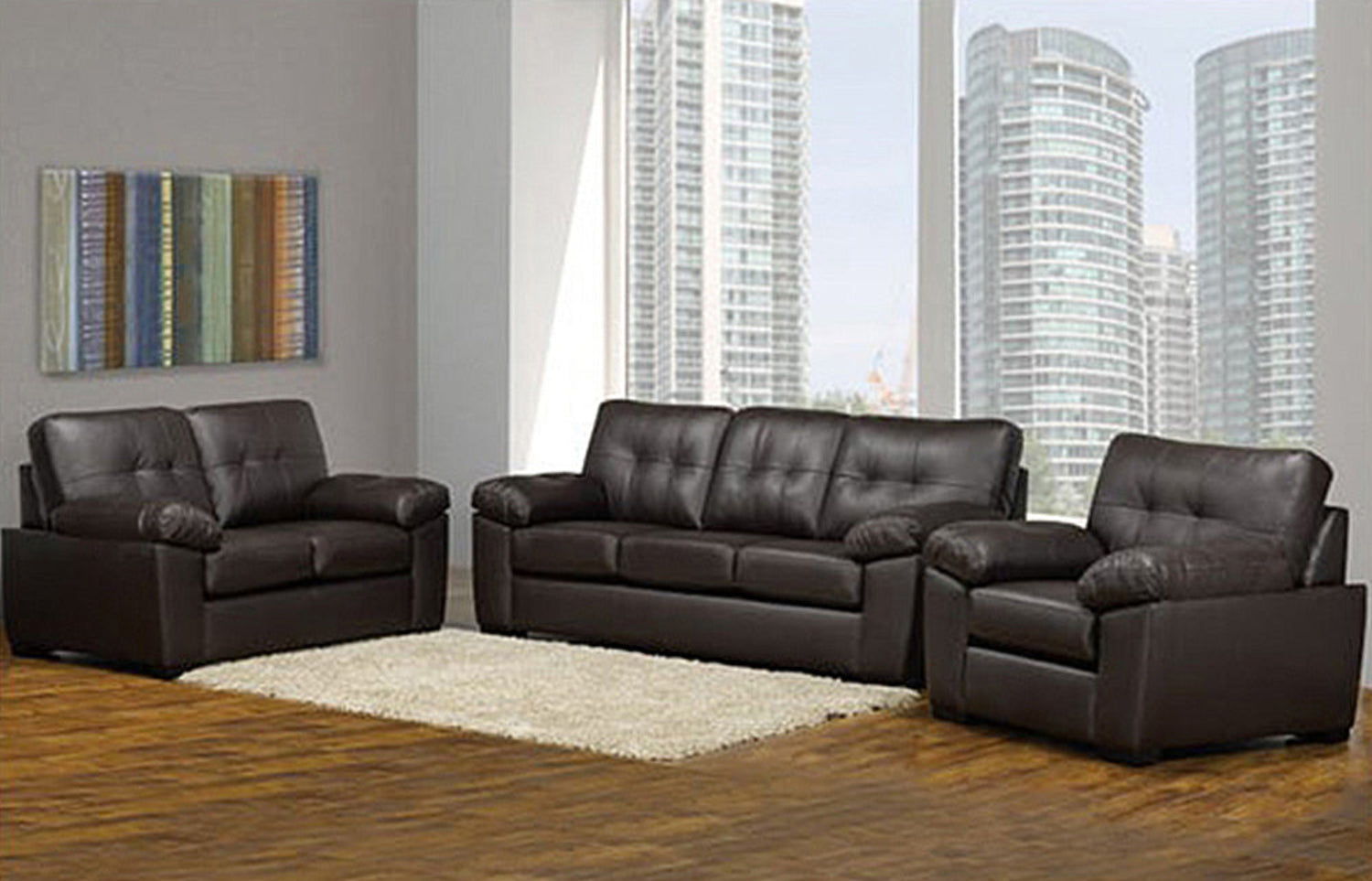 Canadian Made Genuine Leather Zurick Chocolate Chair 4392