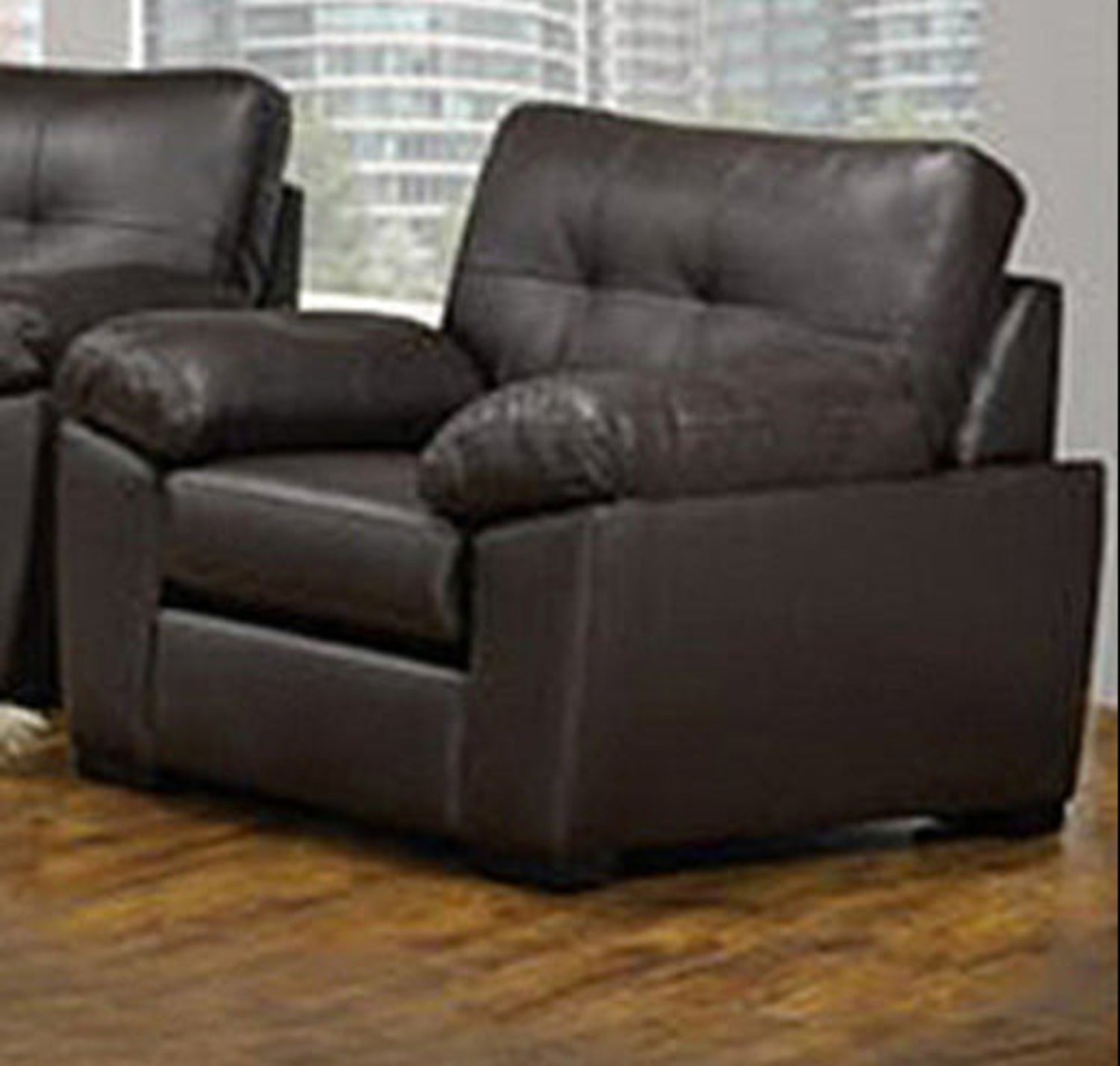 Canadian Made Genuine Leather Zurick Chocolate Chair 4392