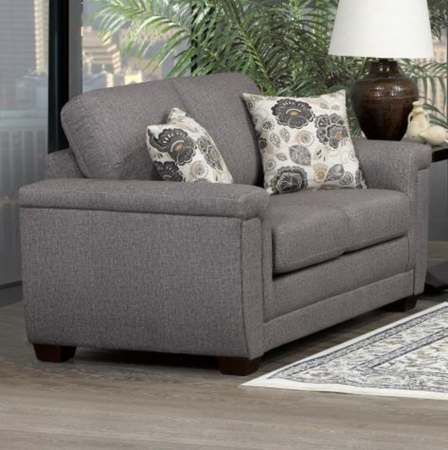 Canadian Made Trapeze 6 Fabric Loveseat 4395