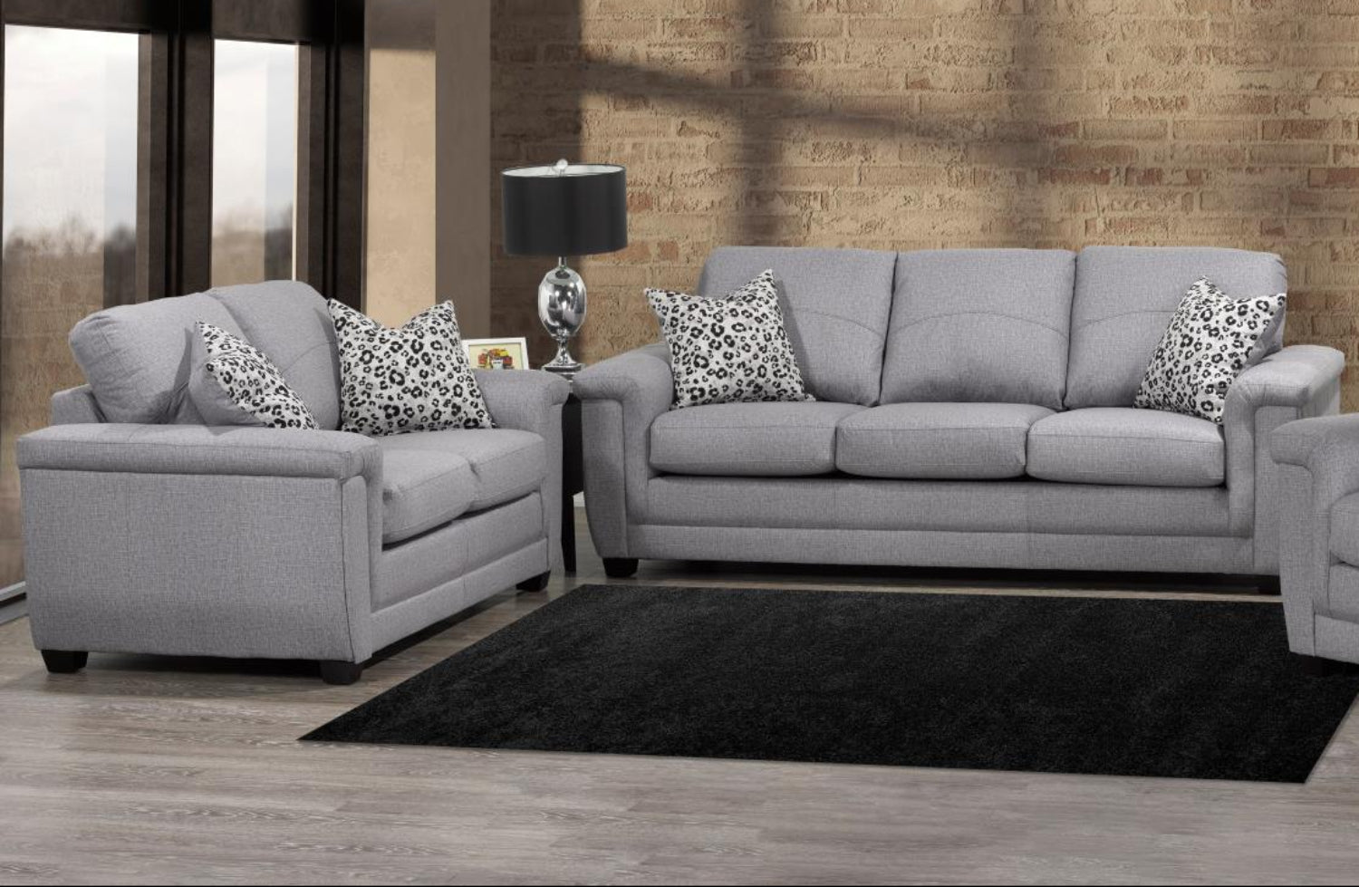 Canadian Made Trapeze 60 Fabric Sofa Set 4395