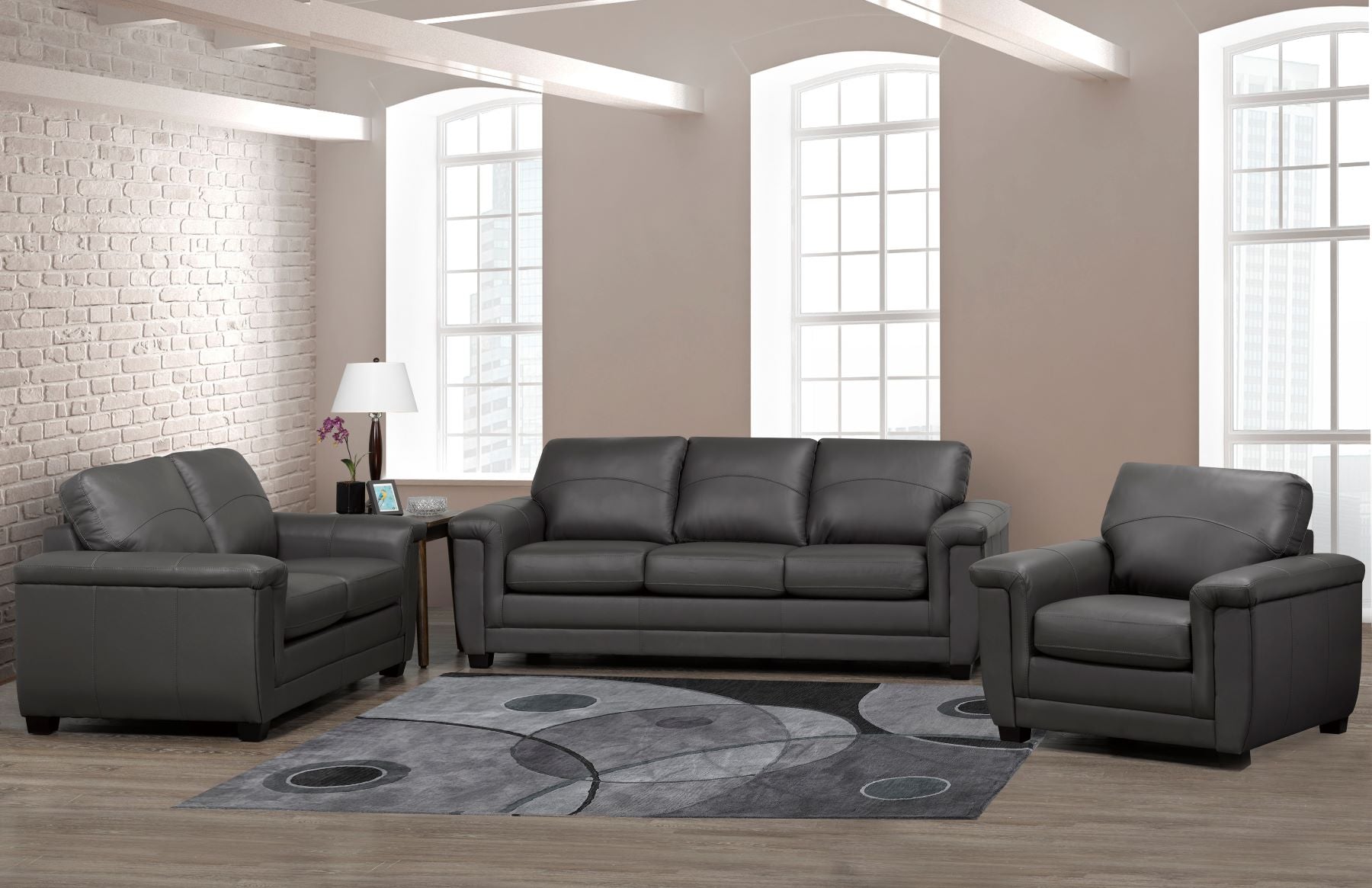 Canadian Made Zurick Grey Sofa Collection 4395