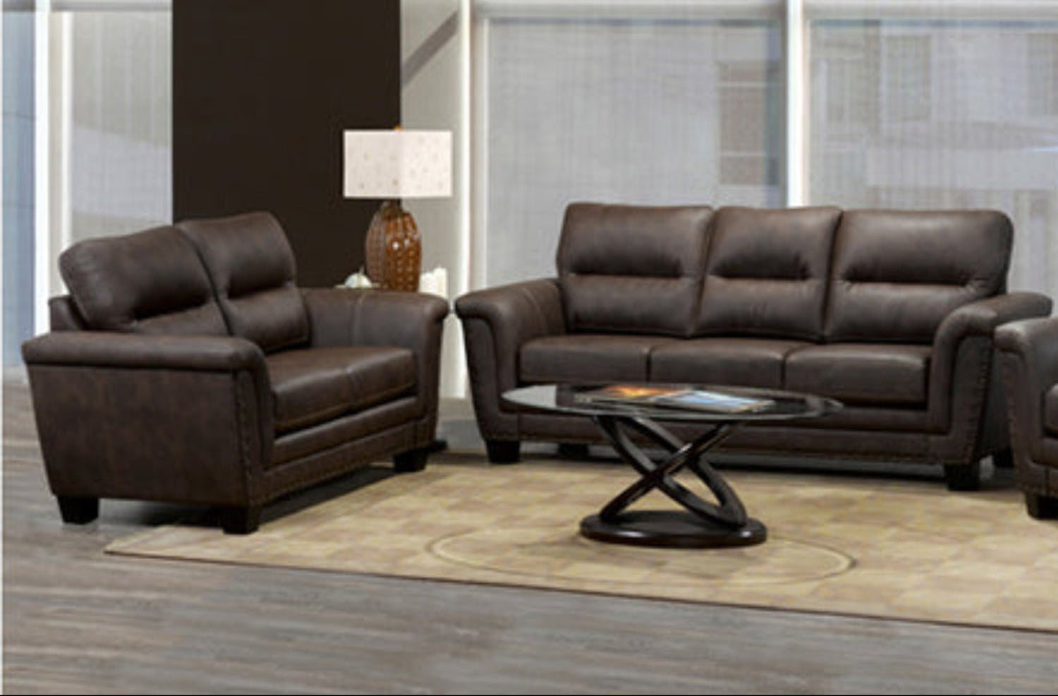 Canadian Made Bedford Brown Loveseat 4415