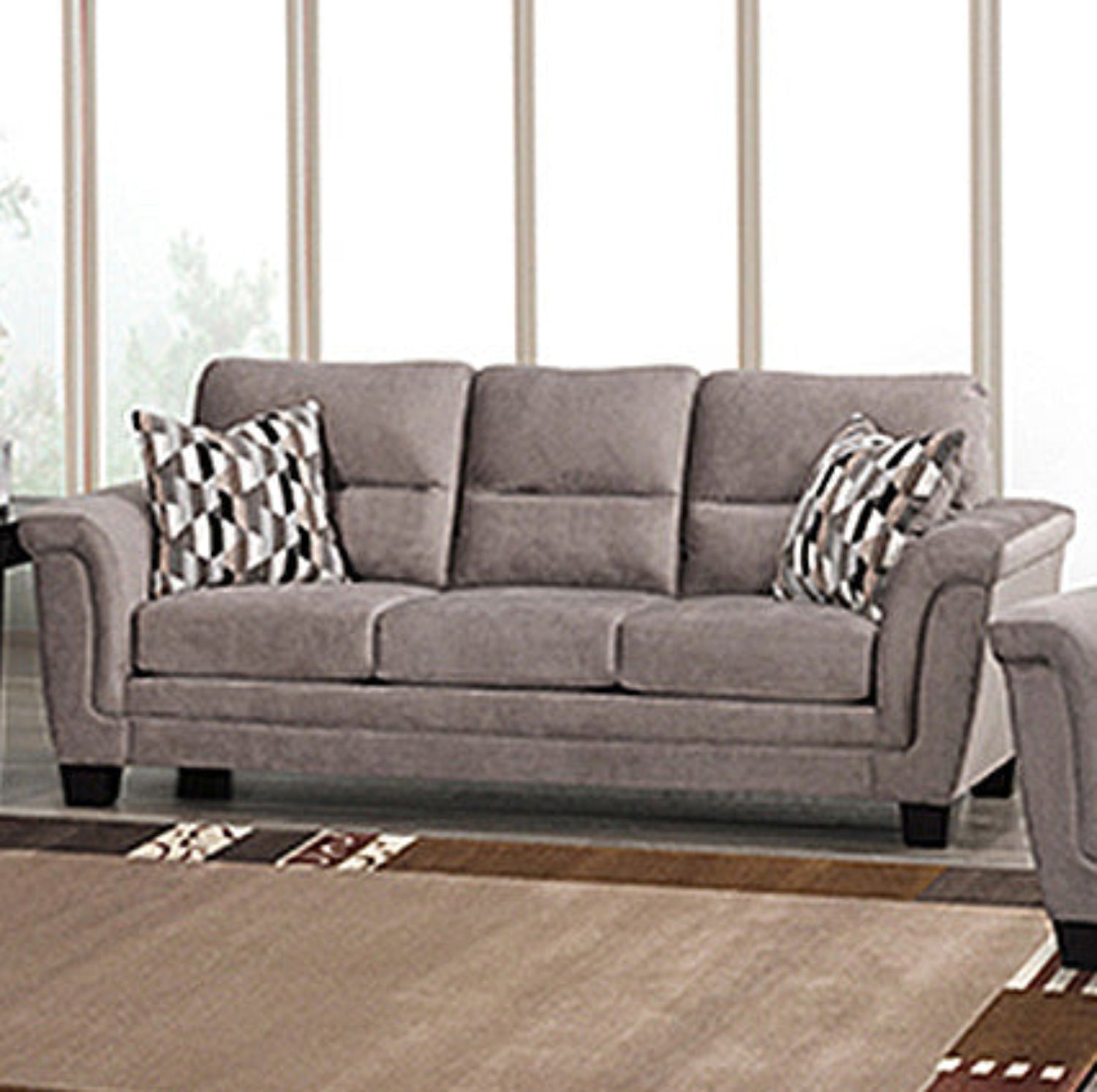 Canadian Made Beehive Oat Fabric Sofa 4415