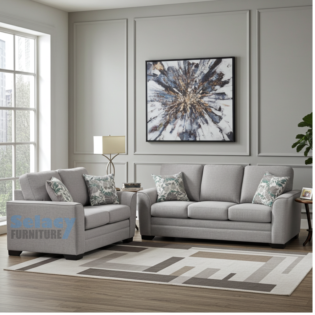 Pearson Canadian Made Sofa Set Rayado Smoke 4416