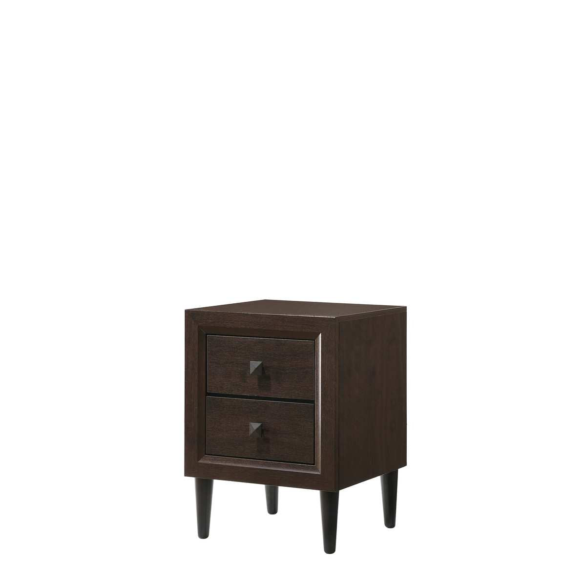 Pritti Nightstand with Two Drawers Espresso