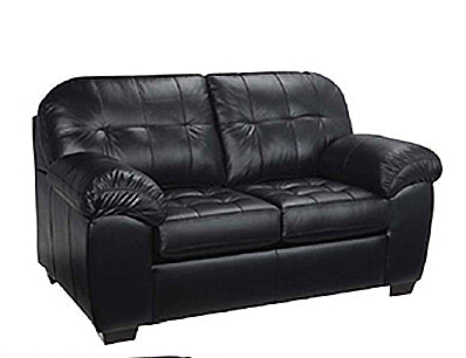 Canadian Made Genuine Leather Zurick Black Loveseat 4800
