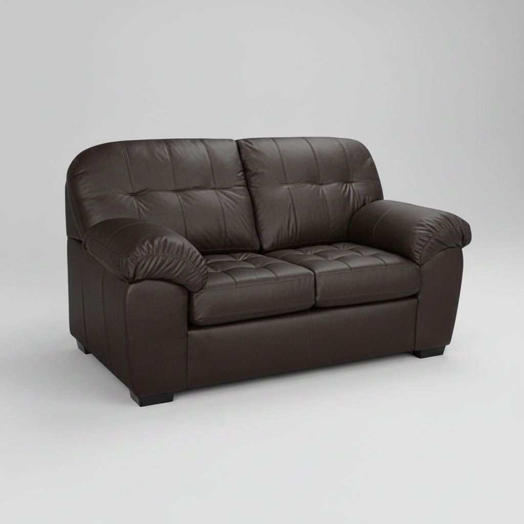 Canadian Made Genuine Leather Zurick Chocolate Loveseat 4800