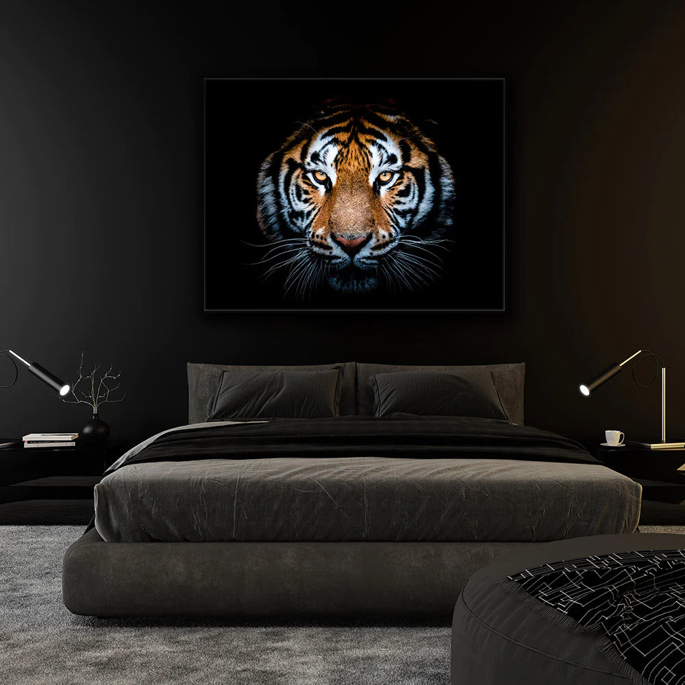 Hi Res Tiger Head Canvas Art 48" x 36"