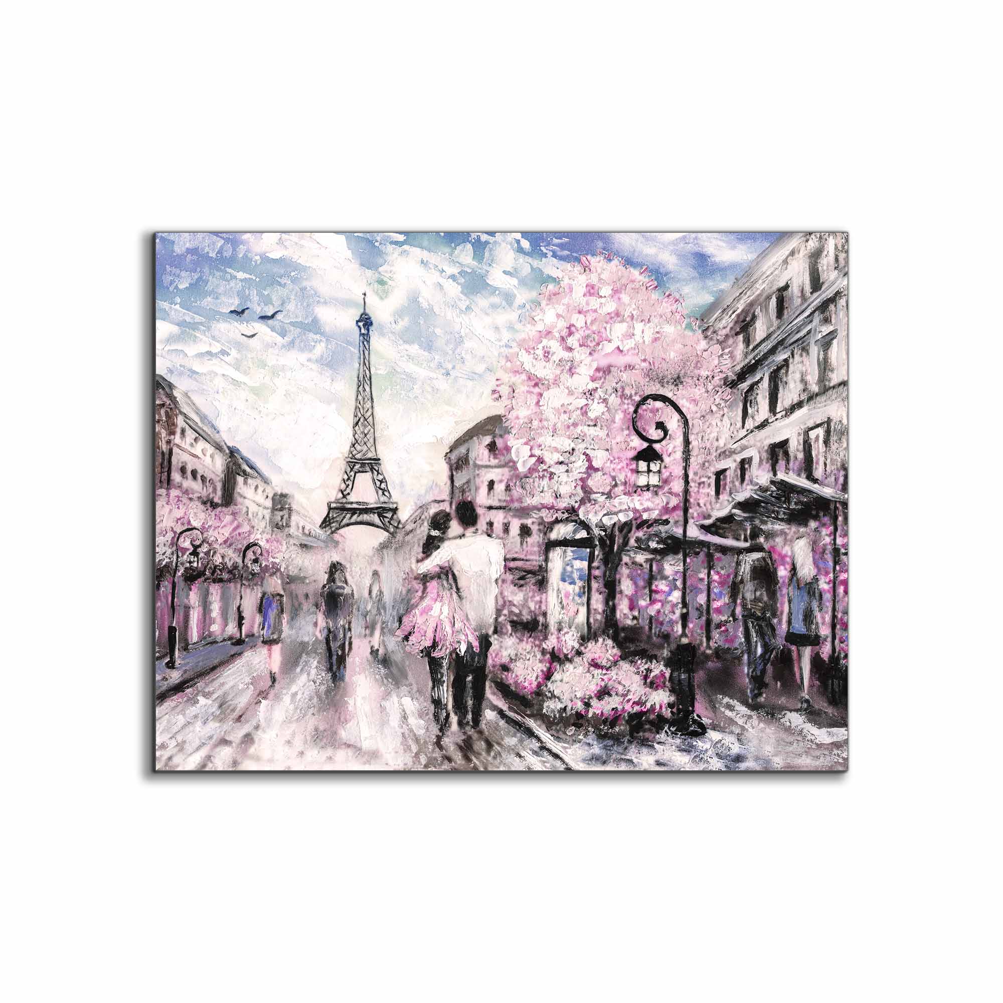 Pretty Pink Paris Canvas Art 46" X 36"