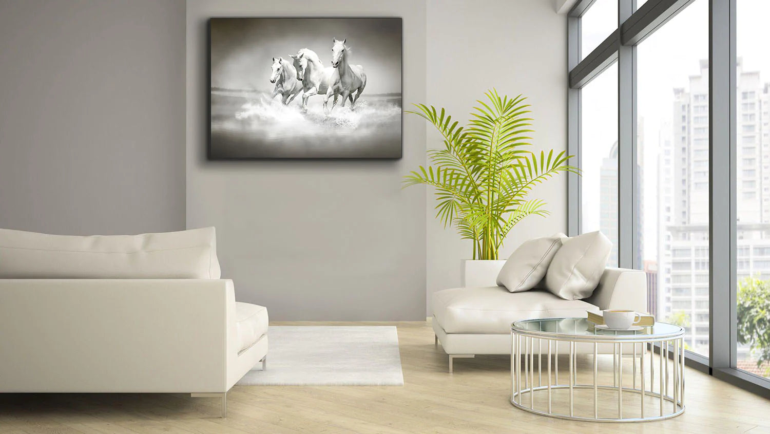 Stallions Canvas Art 36" x 48"