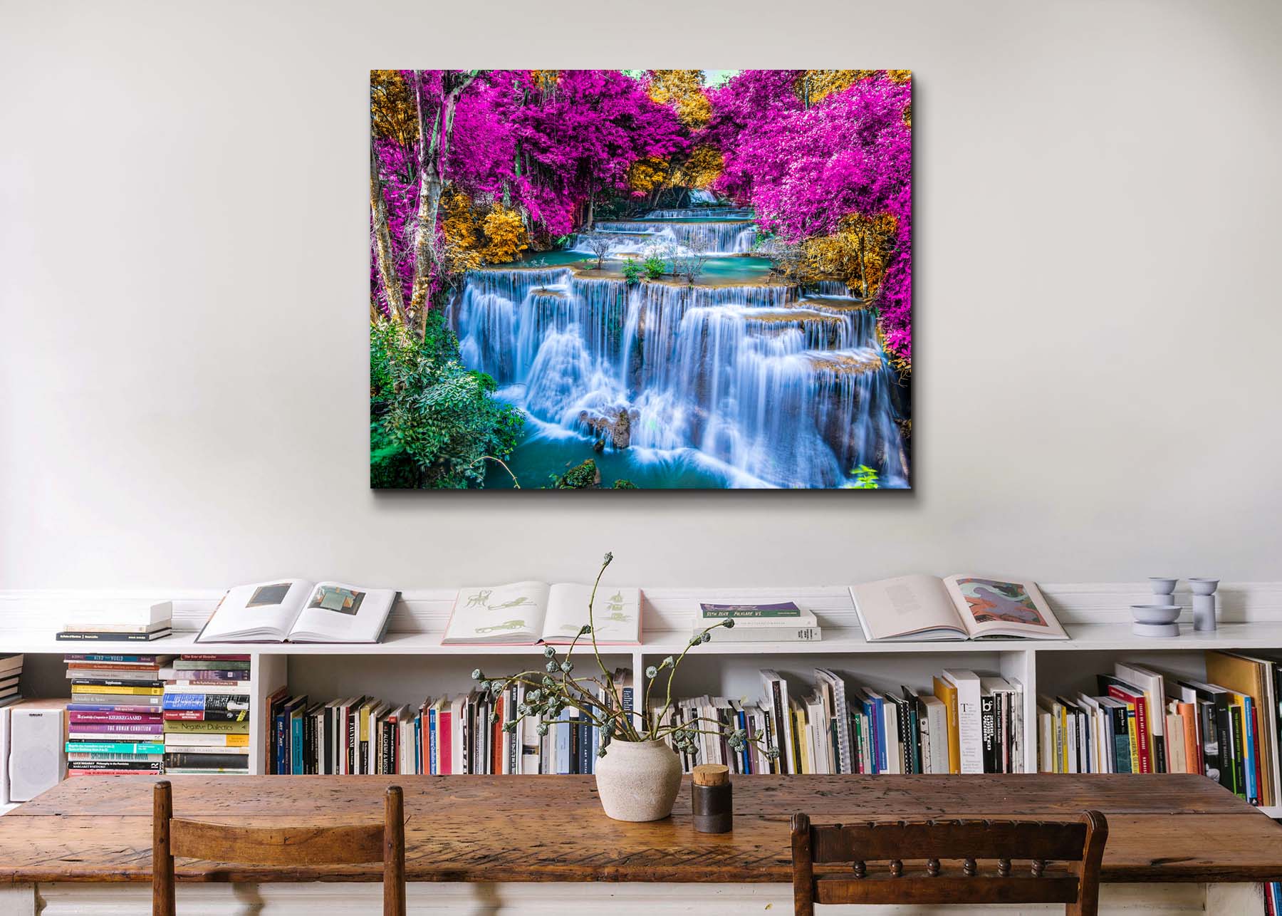 Majestic Waterfalls Landscape Canvas Art 36" x 48"