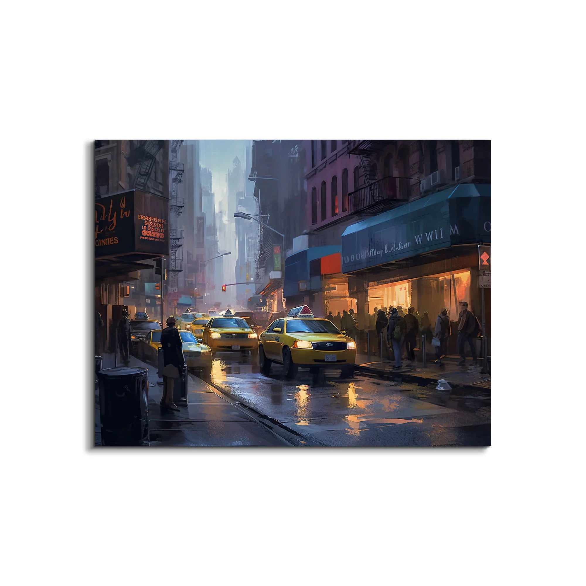 Night Streets Of NYC Canvas Art 36" x 48"