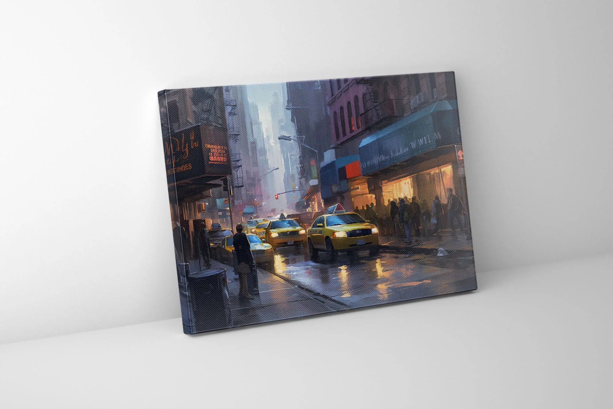 Night Streets Of NYC Canvas Art 36" x 48"