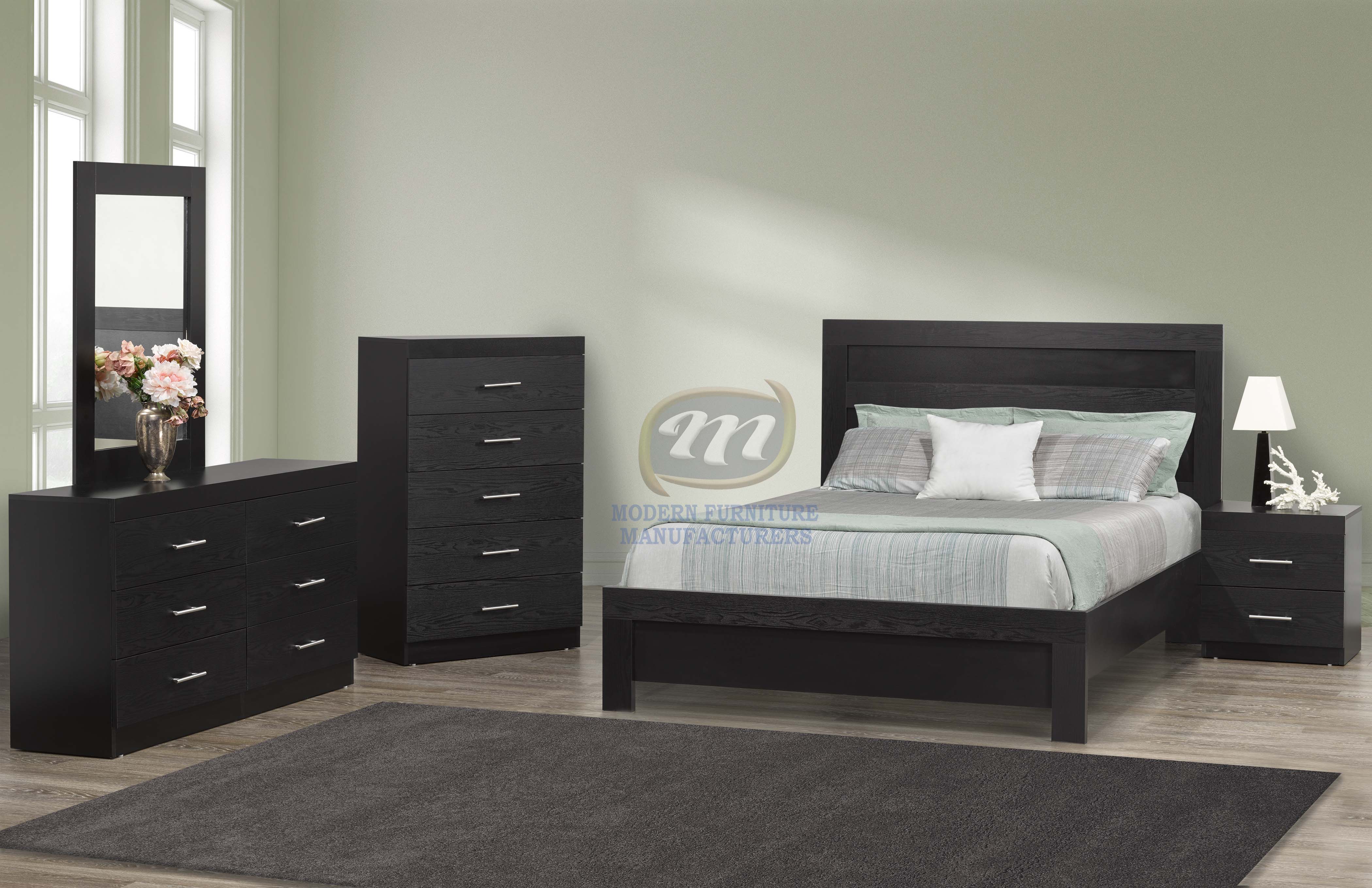 Canadian Made Black 6 PC Bedroom Set 5015