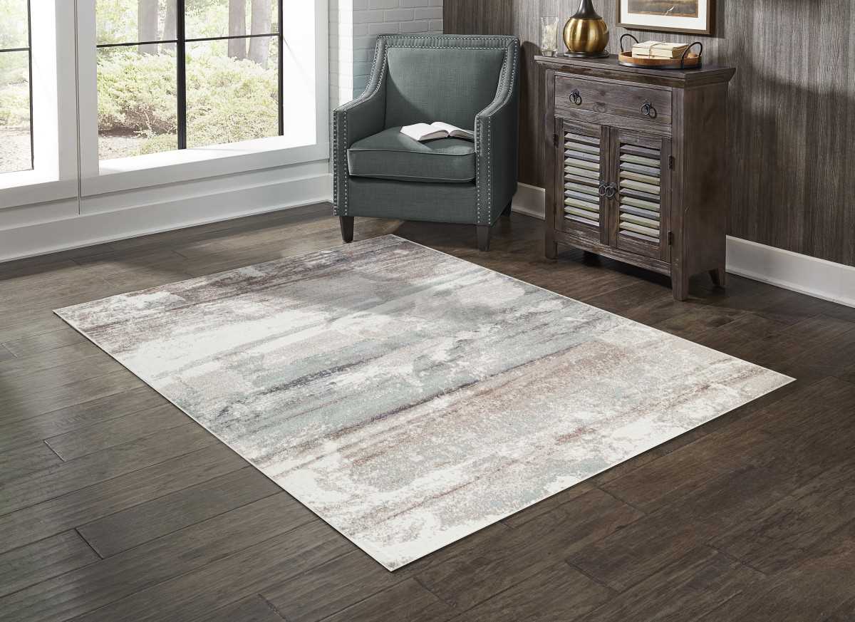 5x8 Viana Lakeview Area Rug White/Beige 71901