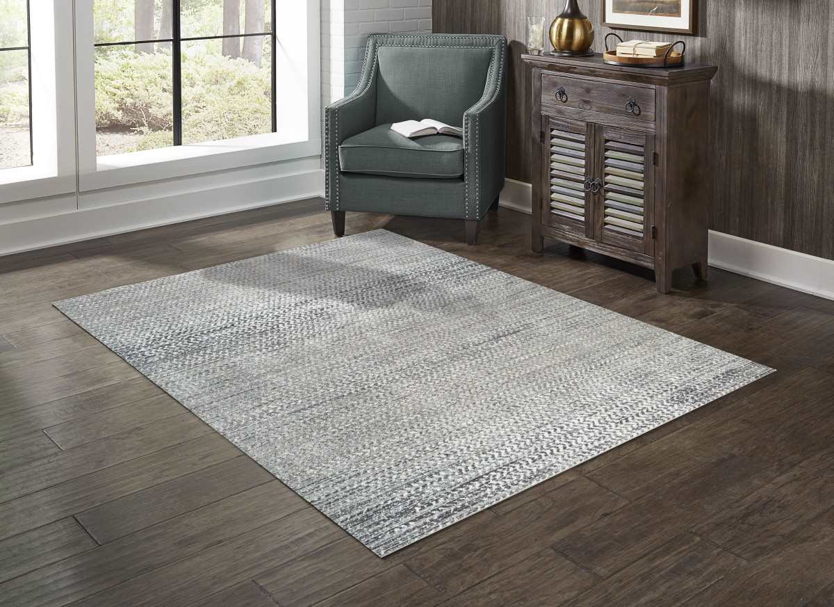 5x8 Viana Oakville Area Rug White/Beige 71904