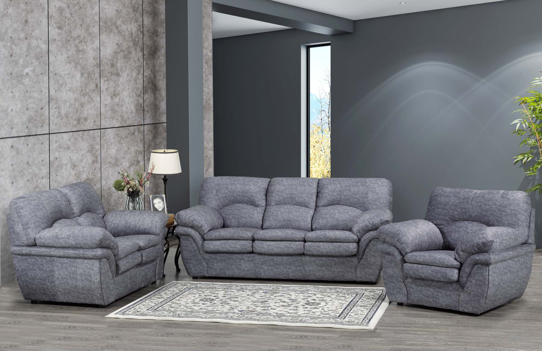 Canadian Made Lovey's Pewter Sofa Collection 6050